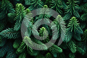 A close up of pine cones and branches background pattern