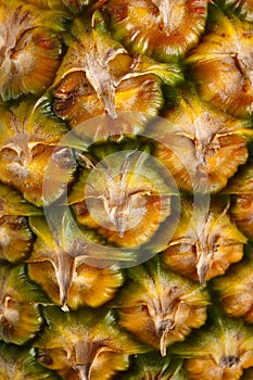 Close-up of pineapple peel texture