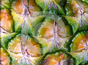 Close up of pineapple skin