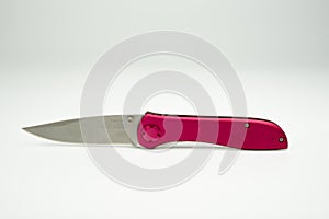 Close up of pink colour knife