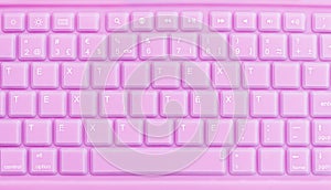 Close up of pink computer keyboard