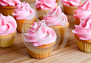 Close-up of pink cupcake