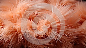 A close up of a pink feather background