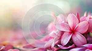 A close up of a pink flower with a blurry background by AI generated image
