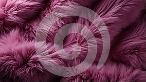 A close up of a pink fur