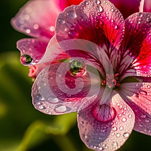 In dewdrops highlighting the intricate patterns and textures