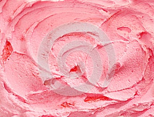 Close Up of Pink Ice Cream