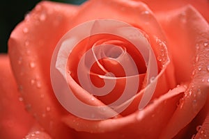 Close-up of a Pink Rose with Water Droplets