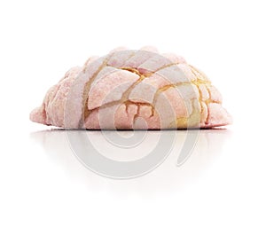 Isolated Pink Mexican Concha Bread photo