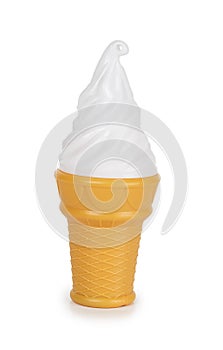 Close-up of a plastic ice-cream photo