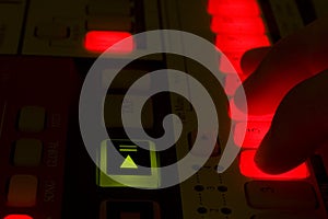 Close up Playing Drum Machine