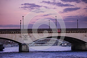 Close-up of pont d'Iena Bridge over Seine, Paris