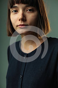 Close up portrait of attractive young woman