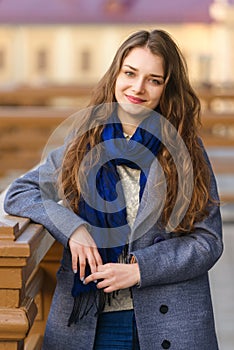 Close-up portrait beautiful in city streets