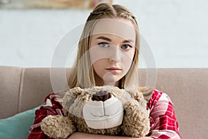 close-up portrait of beautiful teen girl