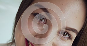 Close up portrait of beautiful woman