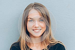 Close up portrait of a beautiful young woman