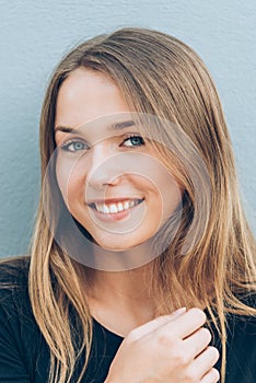 Close up portrait of a beautiful young woman