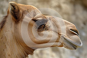 Close-up portrait of a camel