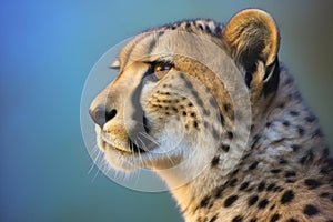 Close-up portrait of cheetah (Acinonyx jubatus)