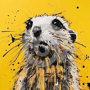 Close Up Portrait Of A Gopher: A Vibrant And Hyper Realistic Artwork photo