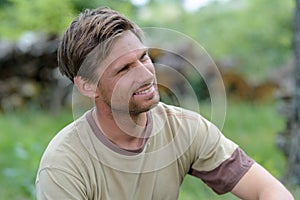 close up portrait man in 30s