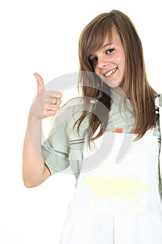 Close-up portrait of a nice teenager.