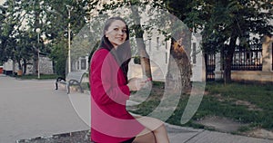 Close up portrait of a professional business woman smiling outdoor