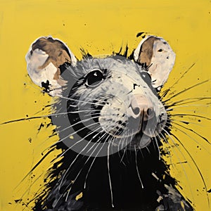 Close Up Portrait Of A Rat By Bernard Buffet And Other Artists