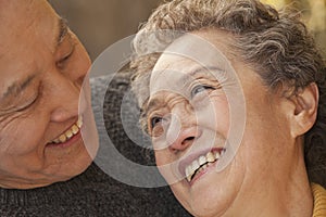 Close- up portrait of senior couple, Beijing