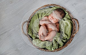 Close- up portrait of a sleeping baby