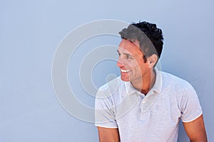 Close up portrait of a smiling man