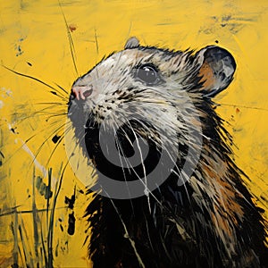 Close Up Portrait Of A Vole By Bernard Buffet And Other Artists