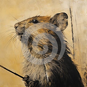 Close Up Portrait Of A Vole By Bernard Buffet And Other Artists