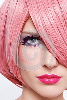 Pink wig