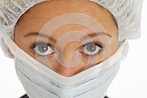 Close-up portrait of young woman nurse