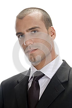 Close up pose of young businessman