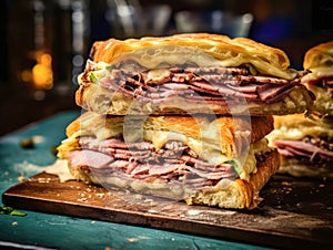 Delicious Cuban Cubano Sandwich photo