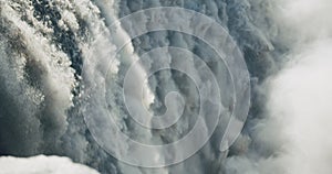 Close up of powerful Dettifoss waterfall, Iceland, Europe