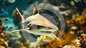 Close Up of Predatory Shark in Aquarium