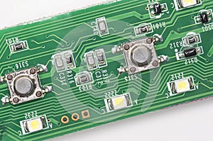 Close up of printed circuit board