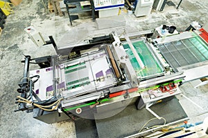 Close up printing machine