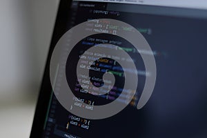 Close-Up of Programming Code on a Computer Screen