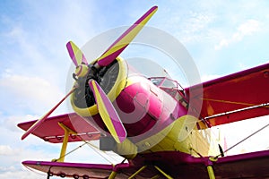 Close-up propeller plane