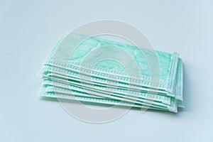 Close up of protective mask on white background. Health care concept