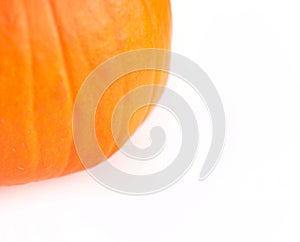 Close up on pumpkin on white background
