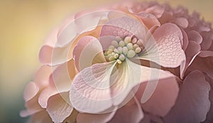 Close up of a purple hydrangea flower head generated by AI