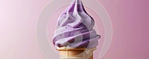 Close-up of a purple soft serve ice cream