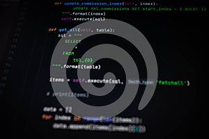 Close-up of Python function for dynamically generating SQL SELECT statements to retrieve data from database tables. Great for