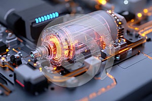 Close-Up of Quantum Computer Subsystem